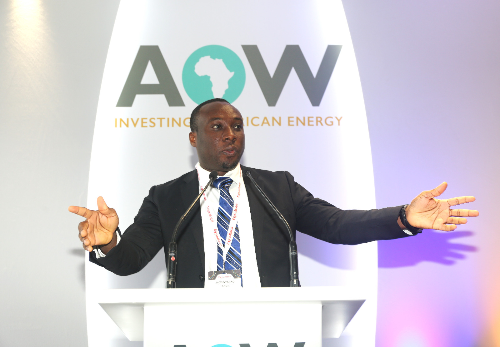Dr Kofi Nyarko-Pong delivering a keynote address at Africa Oil Week, Cape Town